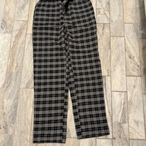 NEW Haggar men's small black/gray soft cotton lounge pj pants MSRP $60 - Picture 1 of 6